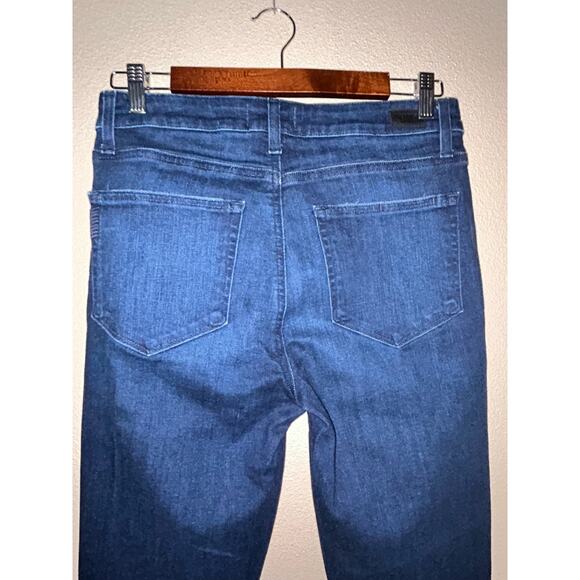 Paige cowboy cowgirl Y2k Hoxton Ankle  Blue  Baylor Distressed Western Jeans - Picture 8 of 9